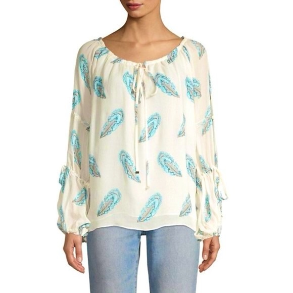 Ramy Brook Women's Long Sleeve Printed Paulette Top - Picture 5 of 11